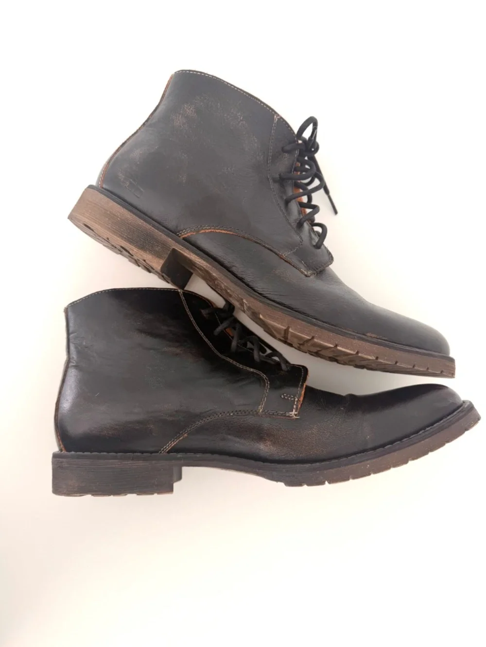 Mens Bed Stu Bradley Plain RoundT oe Boot Black Rustic, Size 11.5, Rarely Worn